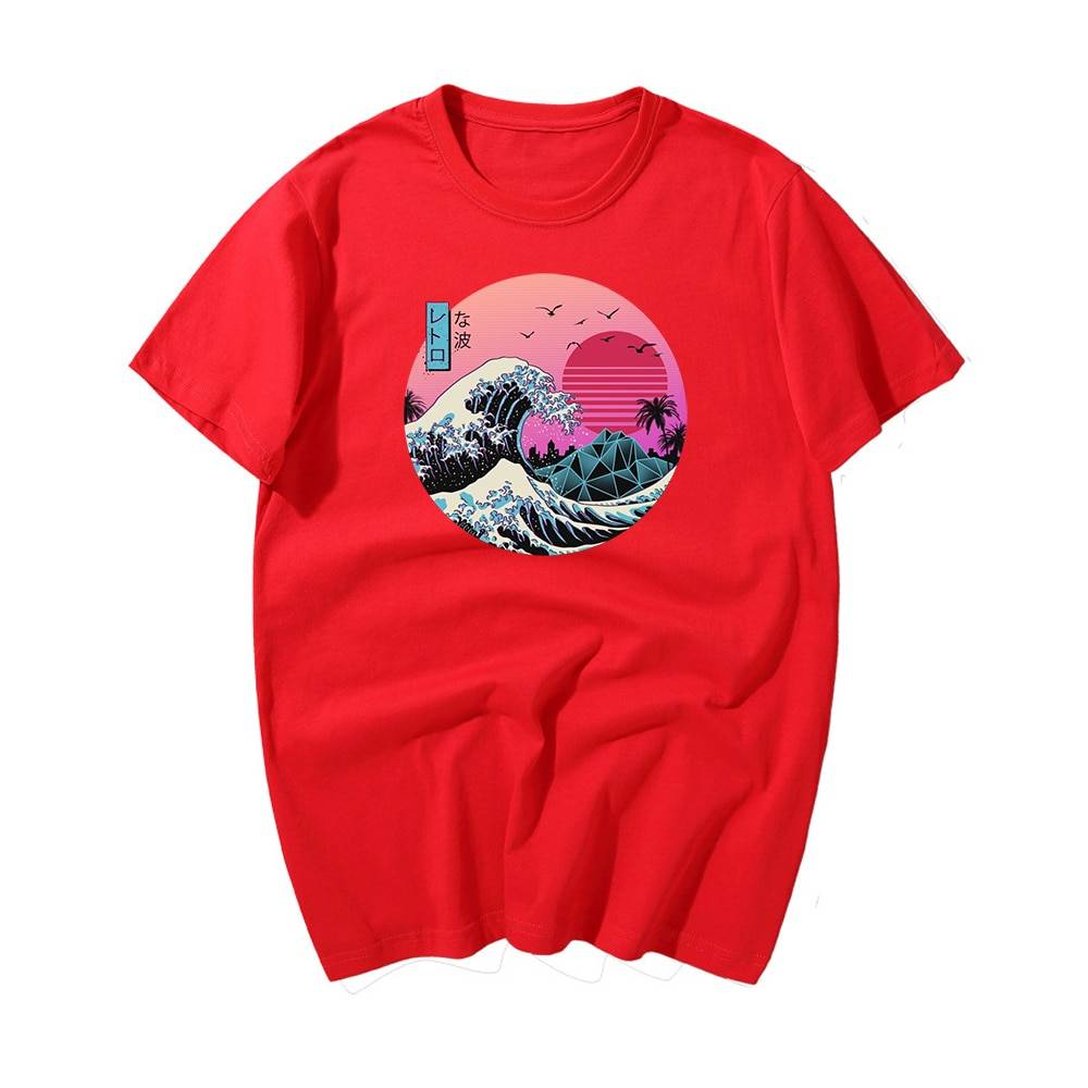 The Great Retro Wave - Red / XXXL - T-Shirts - Shirts & Tops - 16 - 2024
