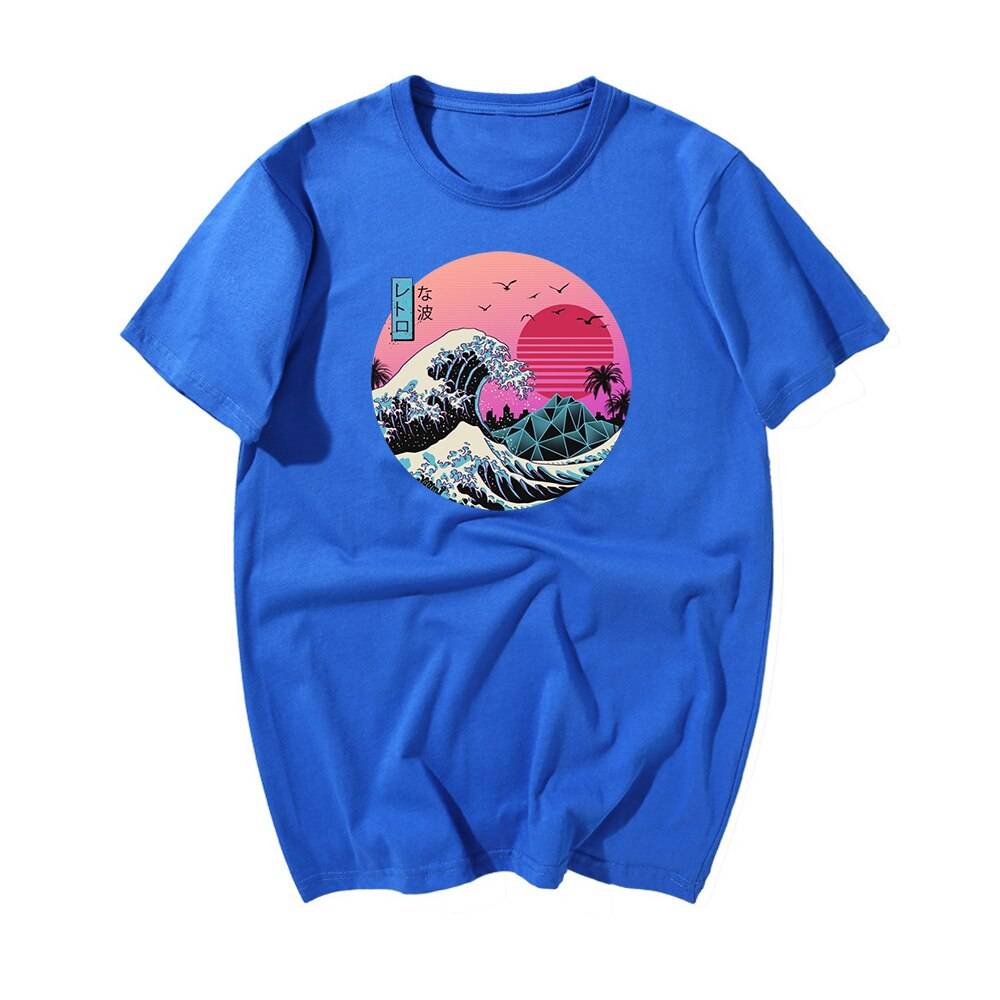 The Great Retro Wave - Blue / XXXL - T-Shirts - Shirts & Tops - 22 - 2024