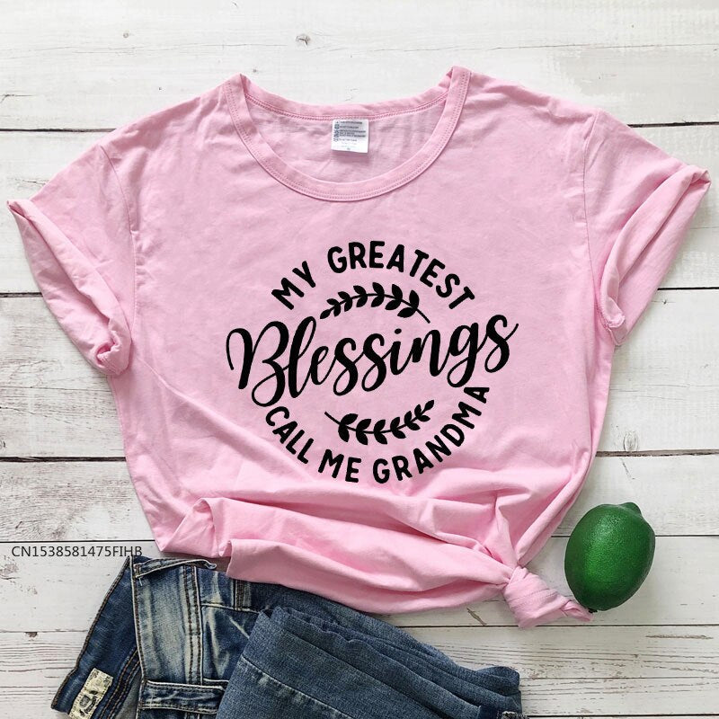 My Greatest Blessings Call Me Grandma T-Shirt - Pink / S - T-Shirts - Shirts & Tops - 10 - 2024