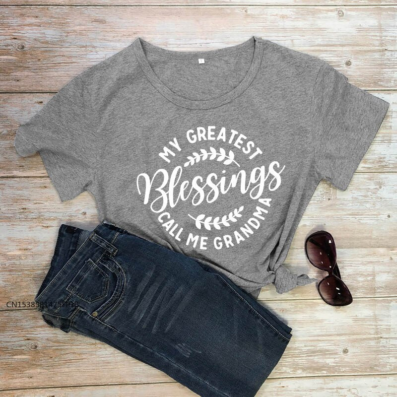 My Greatest Blessings Call Me Grandma T-Shirt - Dark Gray / S - T-Shirts - Shirts & Tops - 11 - 2024