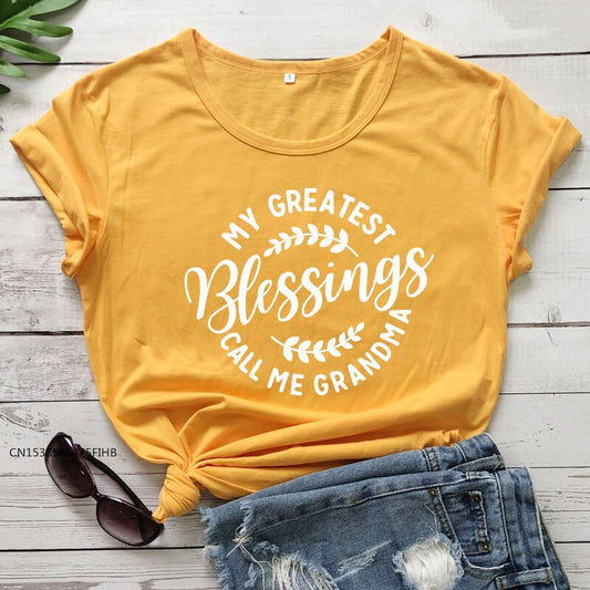 My Greatest Blessings Call Me Grandma T-Shirt - T-Shirts - Shirts & Tops - 1 - 2024
