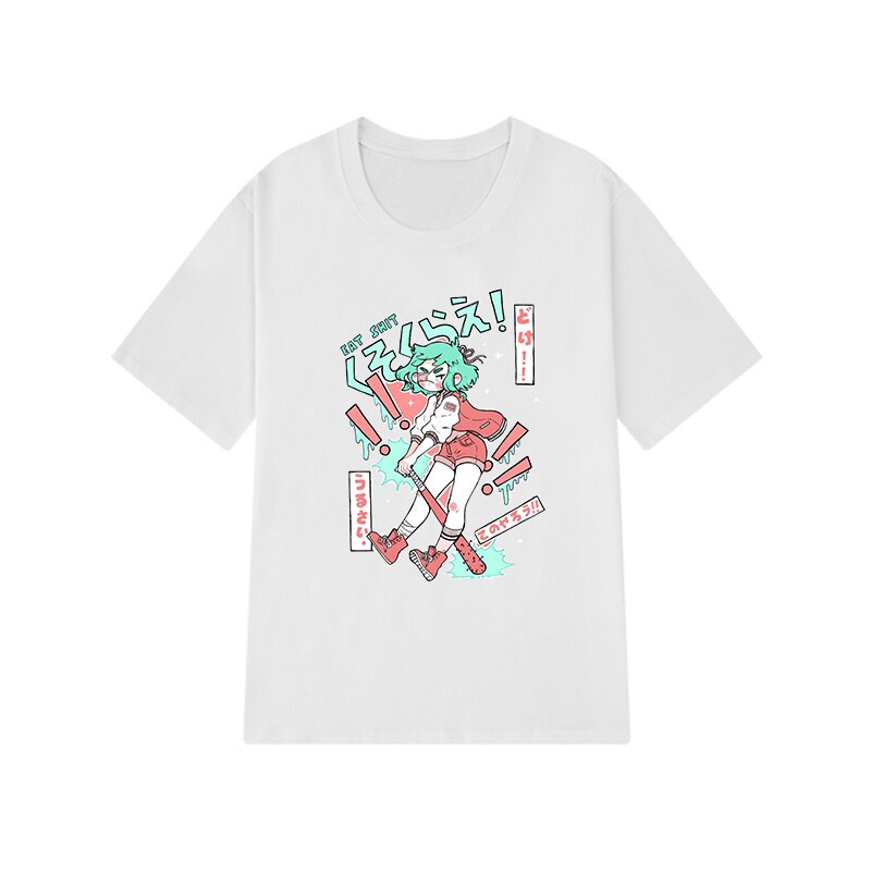 Harajuku Cartoon T-Shirt - White / XL - T-Shirts - Shirts & Tops - 10 - 2024