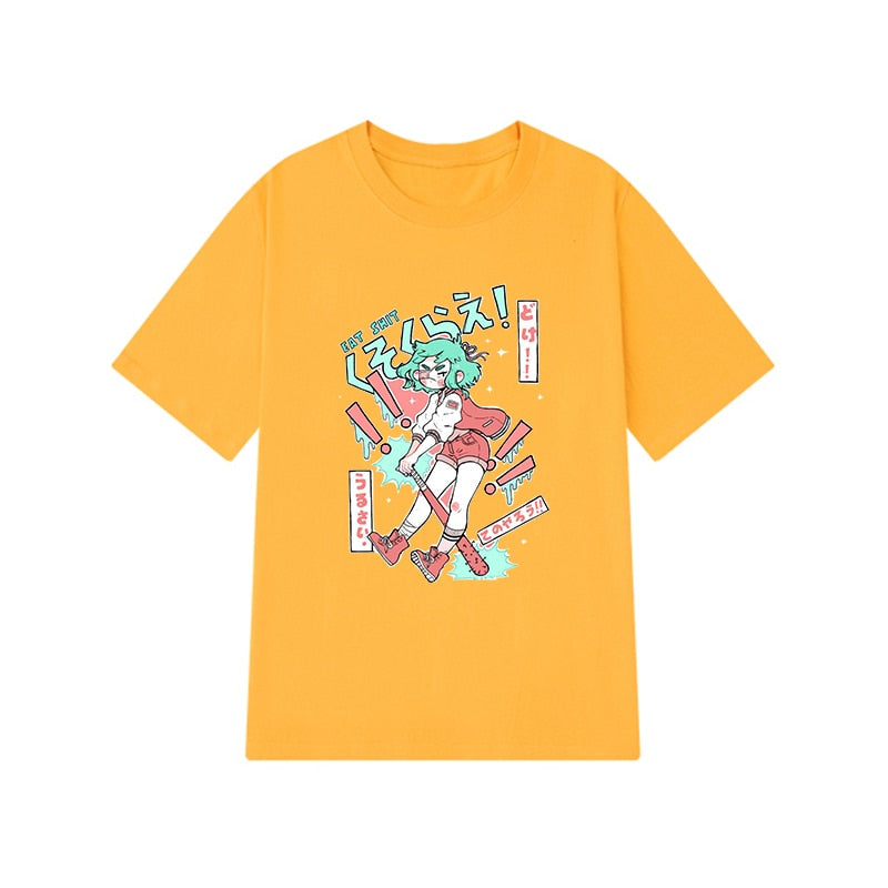 Harajuku Cartoon T-Shirt - Yellow / XL - T-Shirts - Shirts & Tops - 11 - 2024