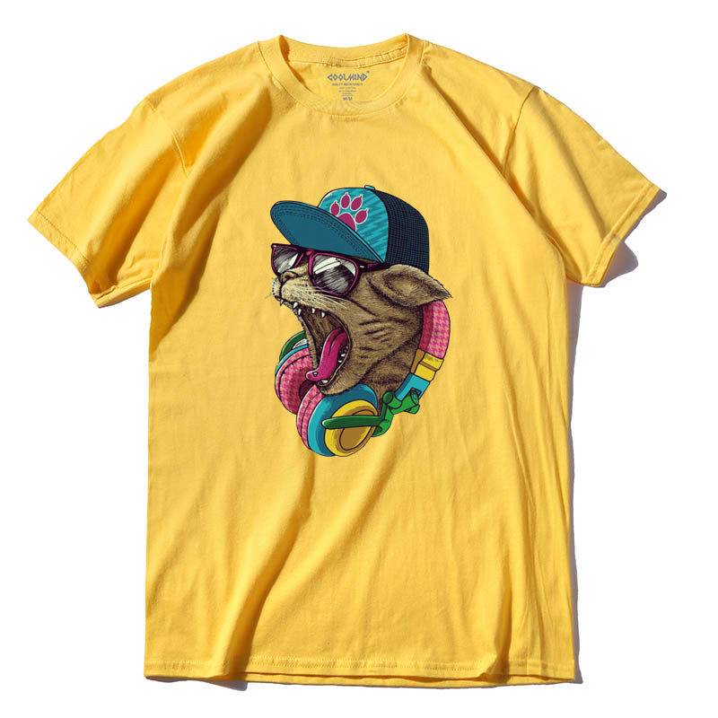 Harajuku Cat Shirt - Yellow / XXL - T-Shirts - Shirts & Tops - 18 - 2024