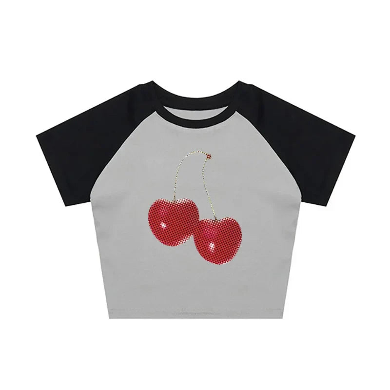 Harajuku Cherry Graphic Print T-Shirt - T-Shirts - Shirts & Tops - 19 - 2024