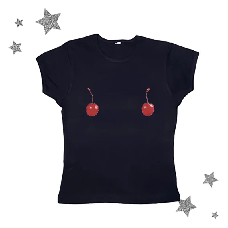 Harajuku Cherry Tee - Sleeveless Streetwear Crop - T-Shirts - Shirts & Tops - 8 - 2024