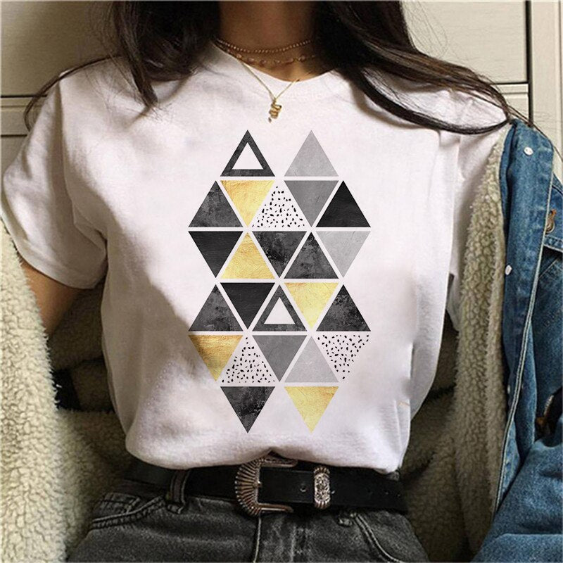 Harajuku Geometry T-shirts - 004629 / XL / White - T-Shirts - Shirts & Tops - 34 - 2024