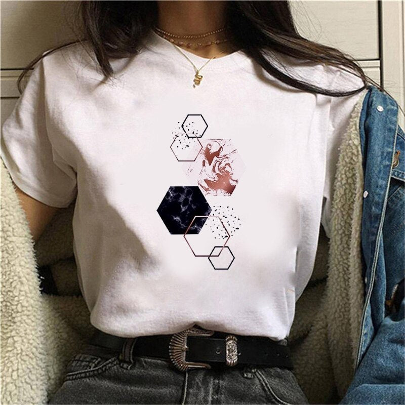 Harajuku Geometry T-shirts - 0012700 / XL / White - T-Shirts - Shirts & Tops - 37 - 2024