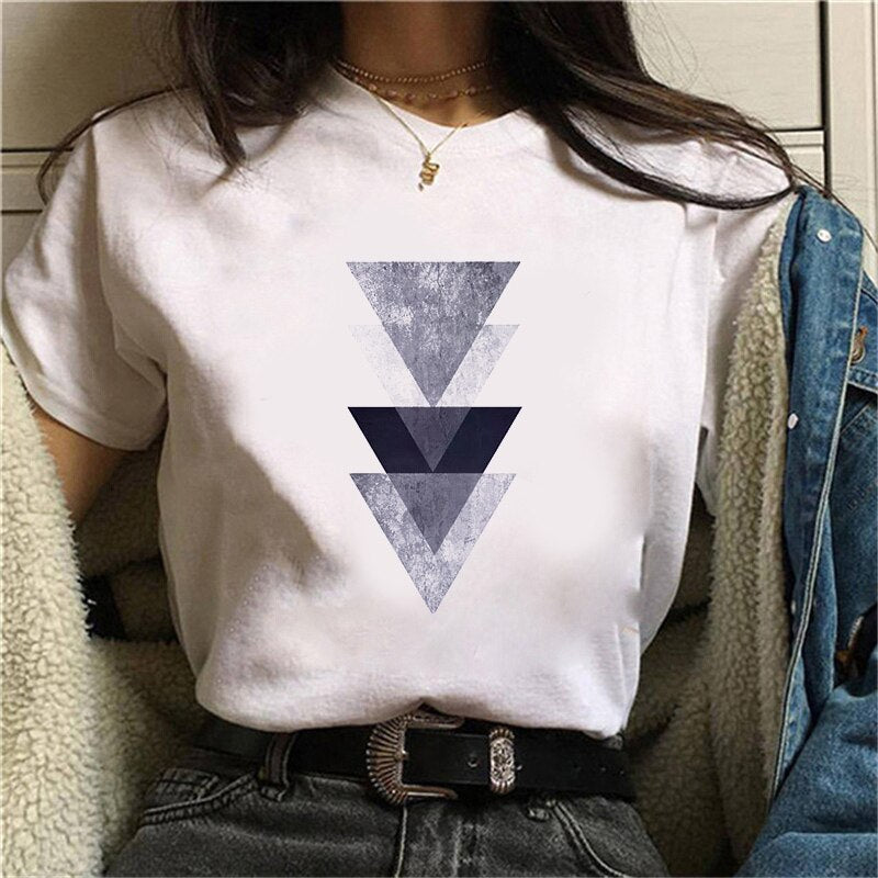 Harajuku Geometry T-shirts - 0012702 / XL / White - T-Shirts - Shirts & Tops - 39 - 2024