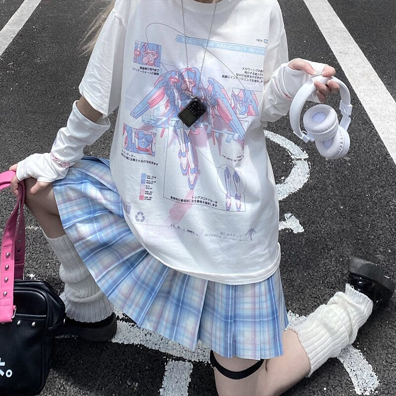 Harajuku Gothic Tees - White / XXL - T-Shirts - Clothing - 14 - 2024