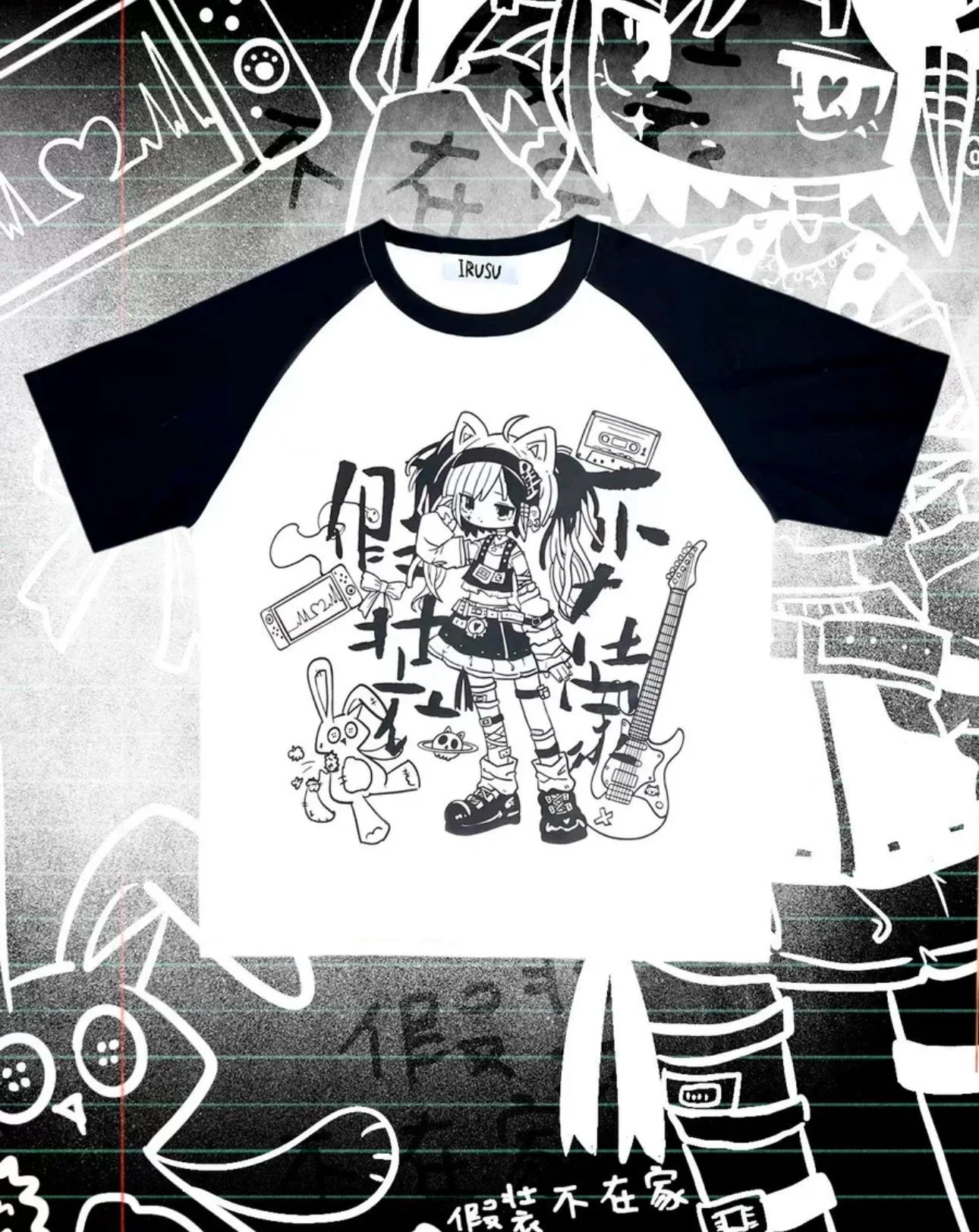 Harajuku Kawaii Cartoon Print T-Shirt - Black / S - T-Shirts - Shirts & Tops - 7 - 2024