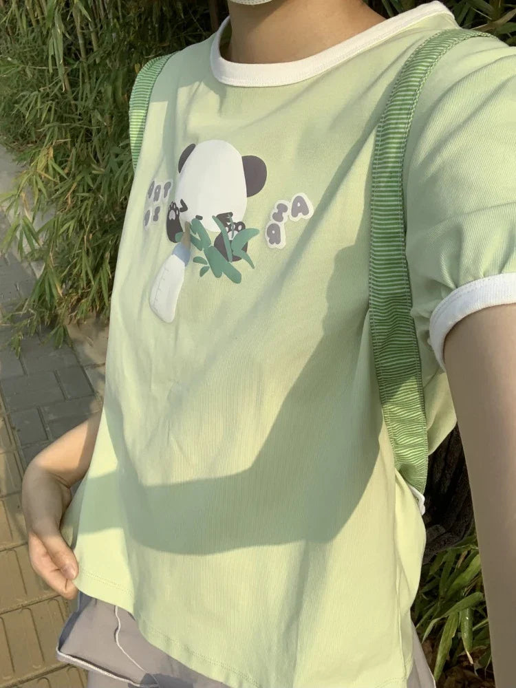 Harajuku Kawaii Panda Print T-Shirt - T-Shirts - Shirts & Tops - 2 - 2024