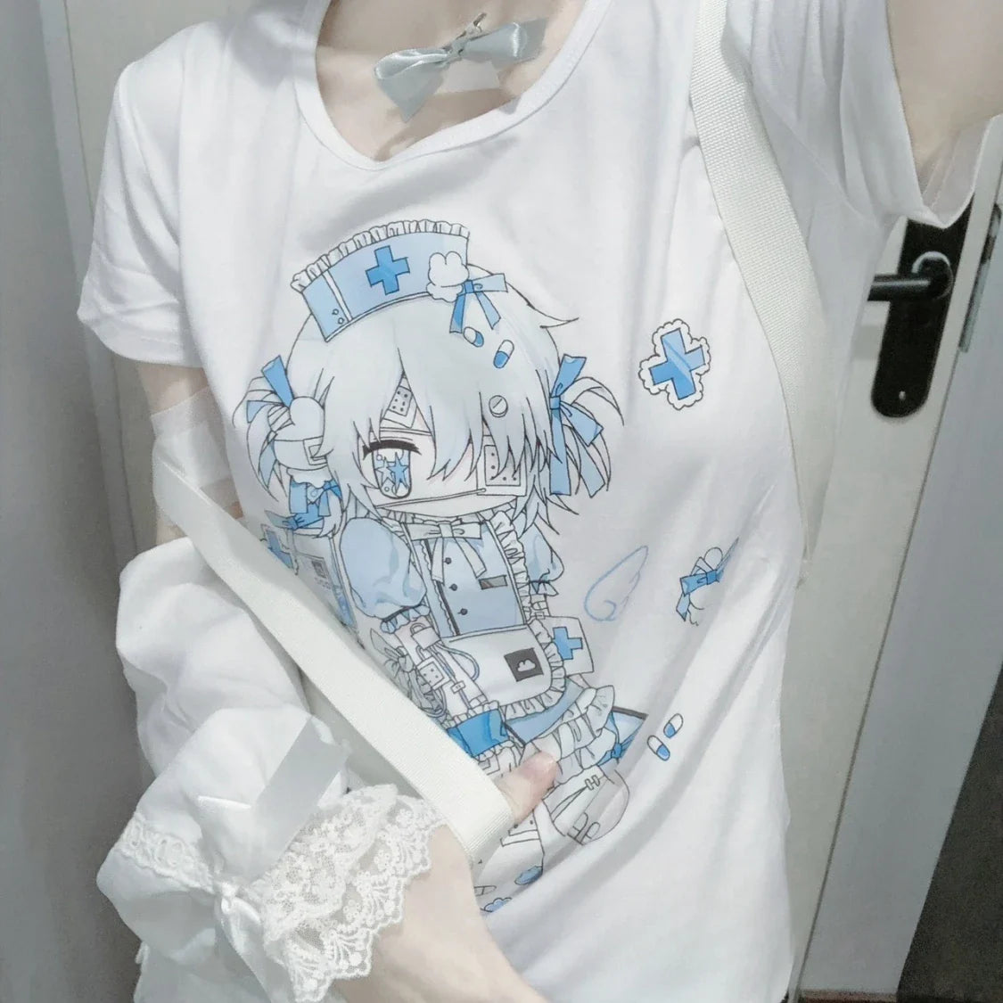 Harajuku Kawaii Streetwear Tees - White / S - T-Shirts - Shirts & Tops - 6 - 2024