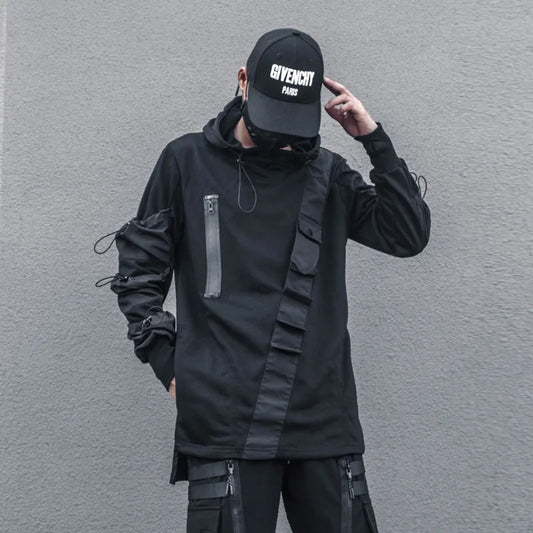 Harajuku Multi-Pocket Techwear Hooded Sweatshirt - T-Shirts - Coats & Jackets - 2 - 2024