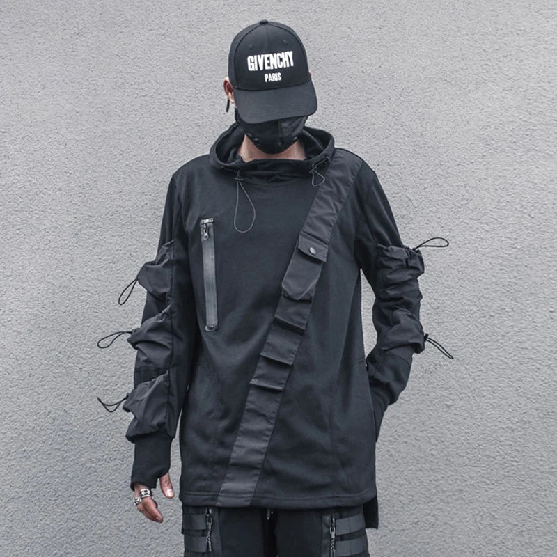 Harajuku Multi-Pocket Techwear Hooded Sweatshirt - T-Shirts - Coats & Jackets - 1 - 2024