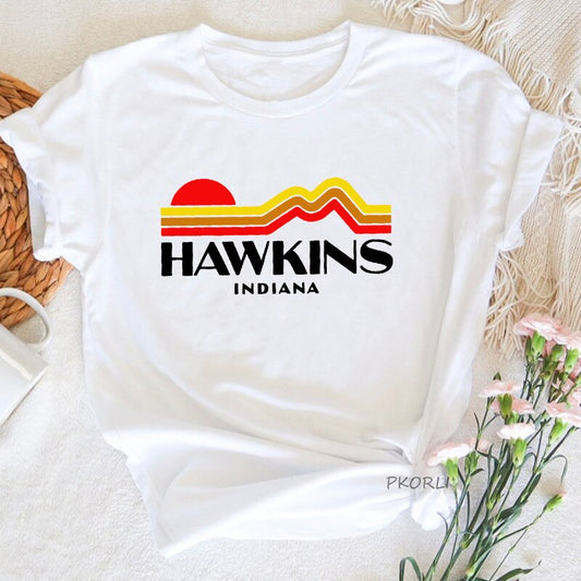 Hawkins Indiana Stranger Things T-Shirts - White / XXXL - T-Shirts - Shirts & Tops - 7 - 2024