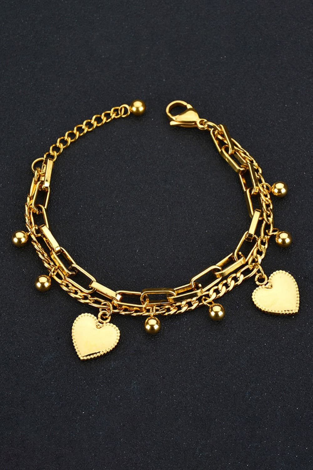 Heart Charm Stainless Steel Bracelet - T-Shirts - Bracelets - 5 - 2024