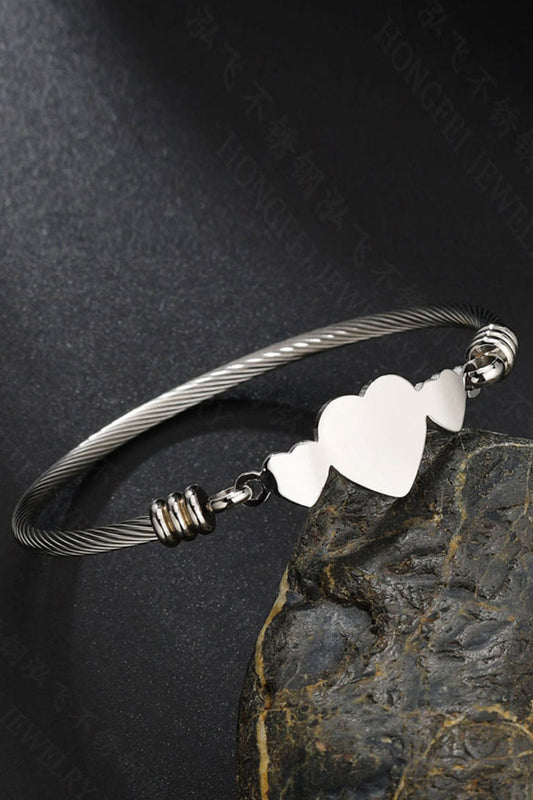 Heart Stainless Steel Bracelet - Silver / One Size - T-Shirts - Bracelets - 1 - 2024