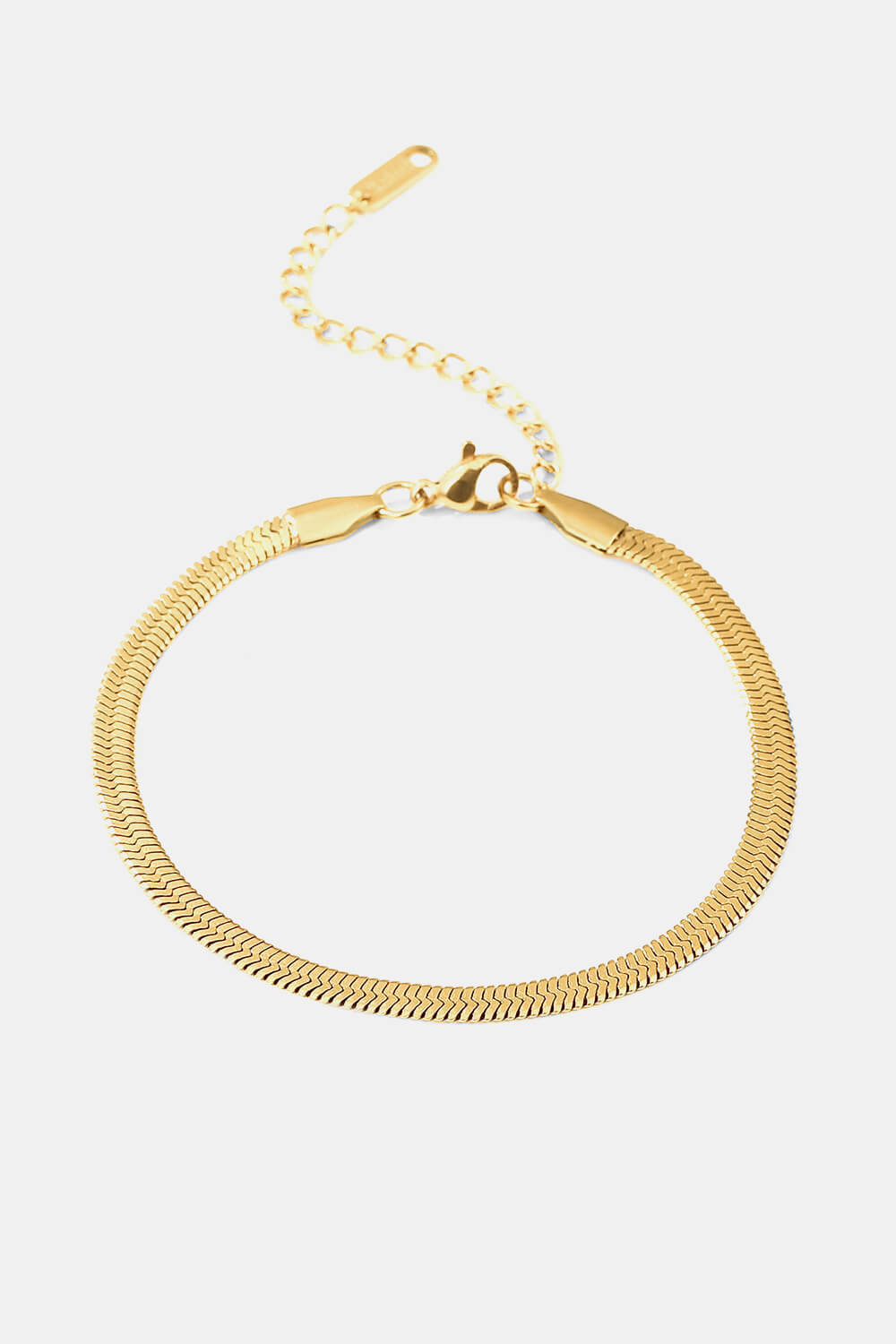 Herringbone Chain Stainless Steel Bracelet - Gold / One Size - T-Shirts - Bracelets - 5 - 2024