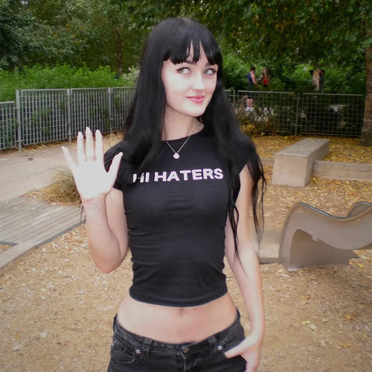 Hi Haters Gothic T-shirt - T-Shirts - Shirts & Tops - 1 - 2024