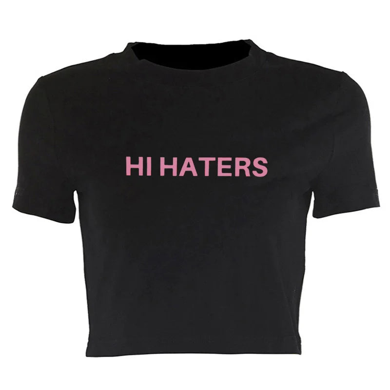 Hi Haters Gothic T-shirt - Black / M - T-Shirts - Shirts & Tops - 10 - 2024