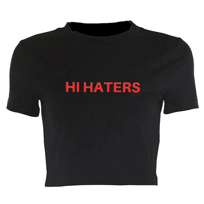 Hi Haters Gothic T-shirt - T-Shirts - Shirts & Tops - 8 - 2024