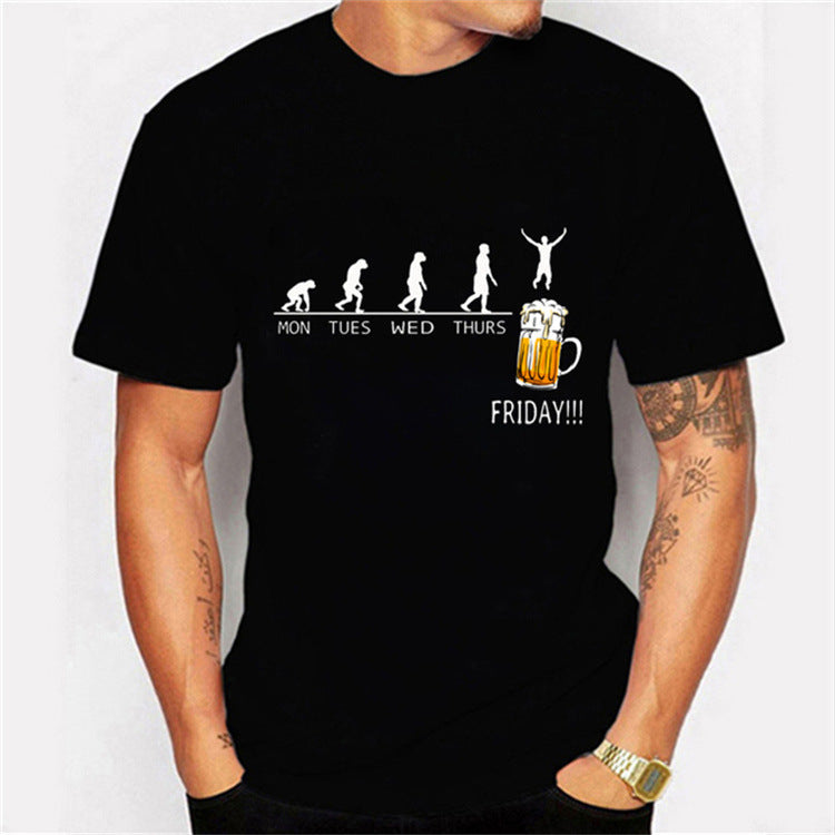 Hip-Hop Streetwear Beer Graphic T-Shirt - ZJM11677 / XXS - T-Shirts - T-Shirts - 6 - 2024