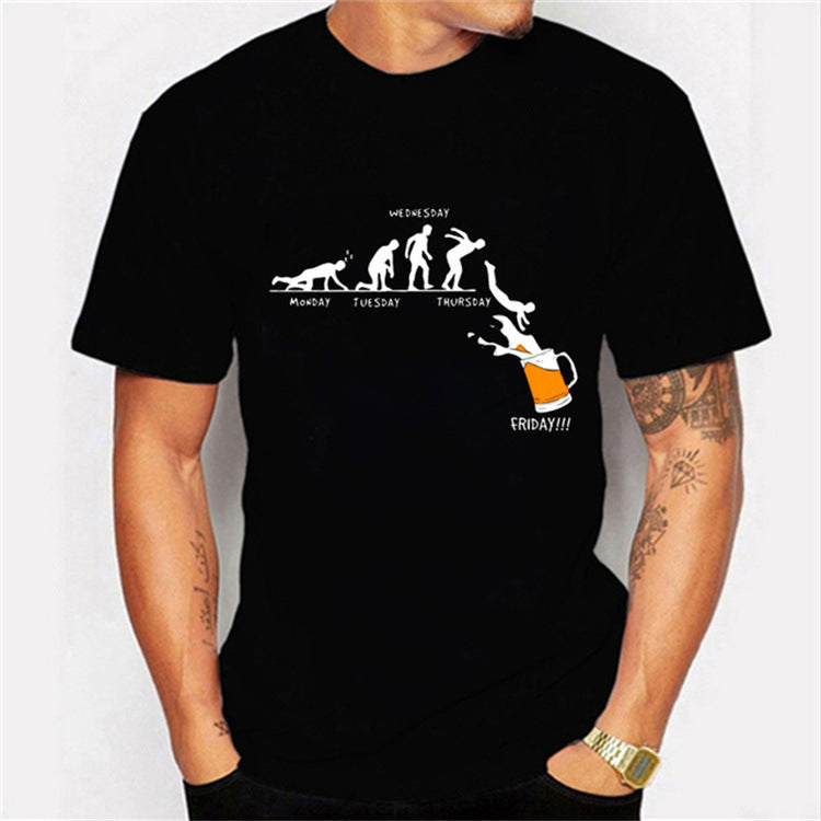 Hip-Hop Streetwear Beer Graphic T-Shirt - ZJM11678 / XXS - T-Shirts - T-Shirts - 7 - 2024