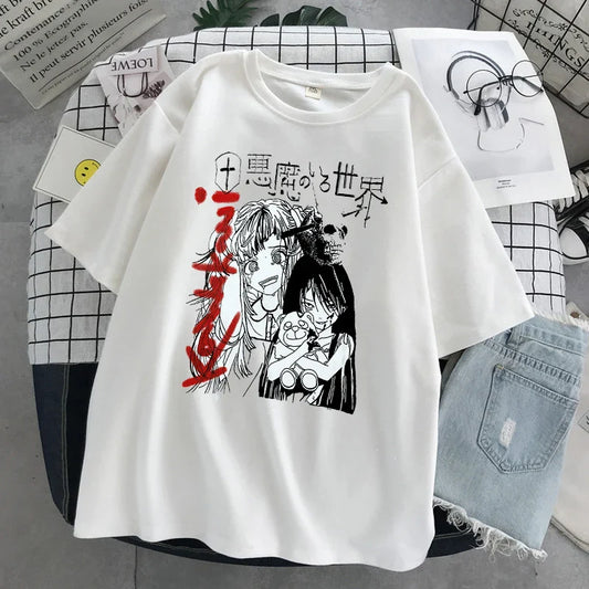Horror Manga Montage Tee - White / XXL - T-Shirts - Shirts & Tops - 1 - 2024