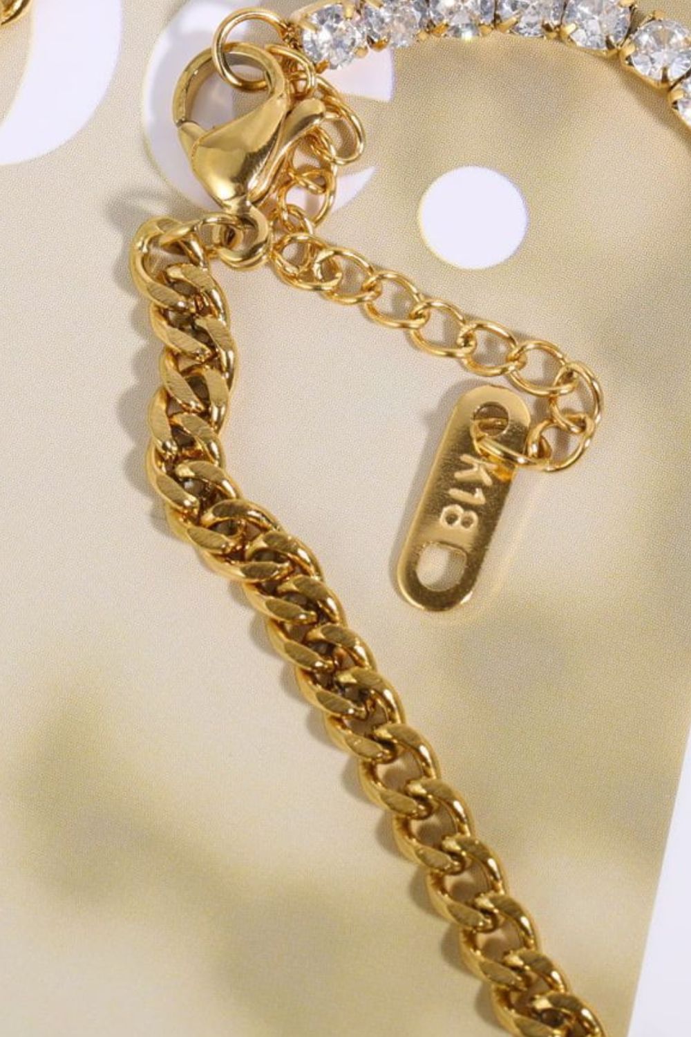 Inlaid Zircon Stainless Steel Bracelet - Gold / One Size - T-Shirts - Bracelets - 2 - 2024