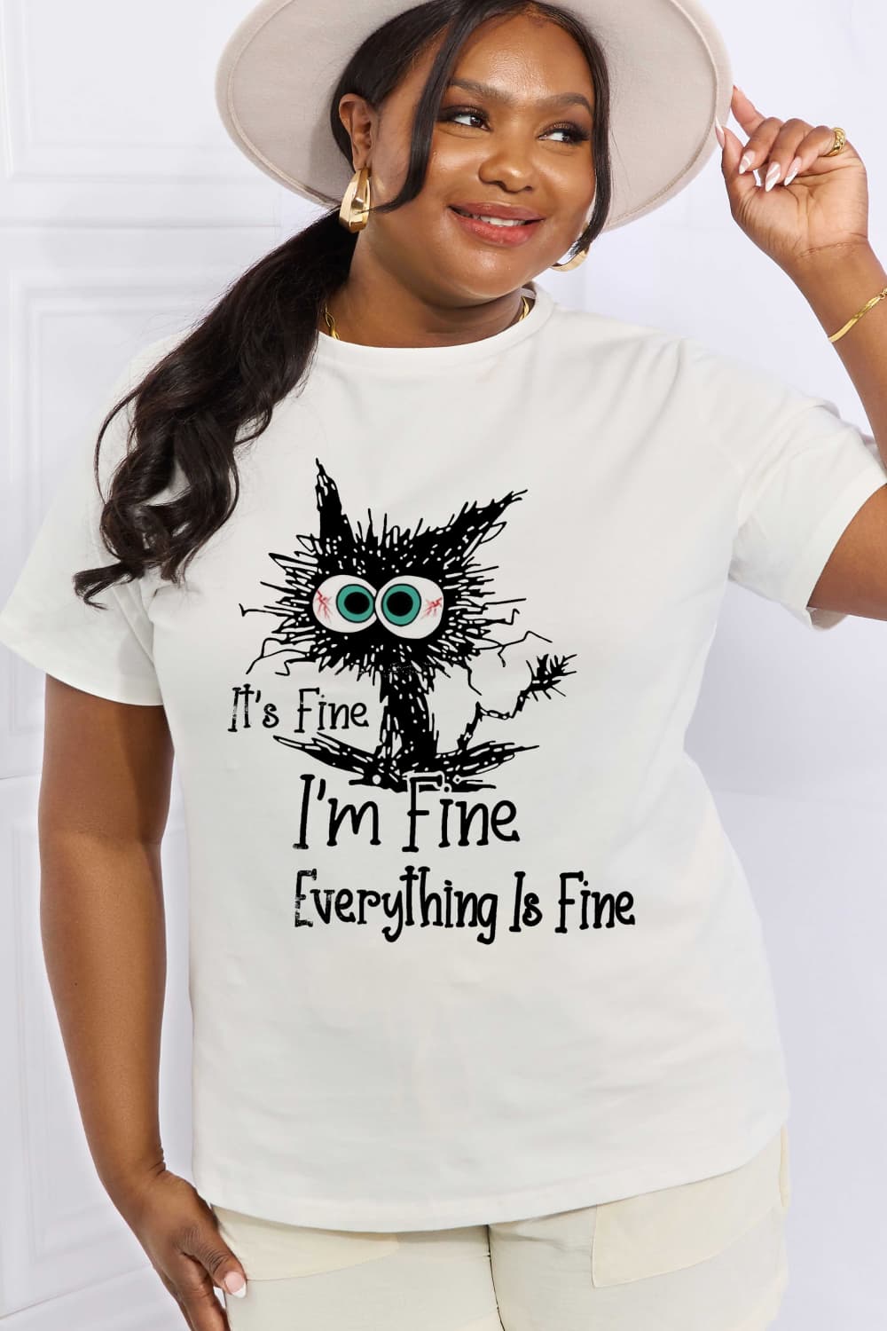 IT‘S FINE IT‘S FINE EVERYTHING IS FINE Graphic Cotton Tee - T-Shirts - Shirts & Tops - 3 - 2024