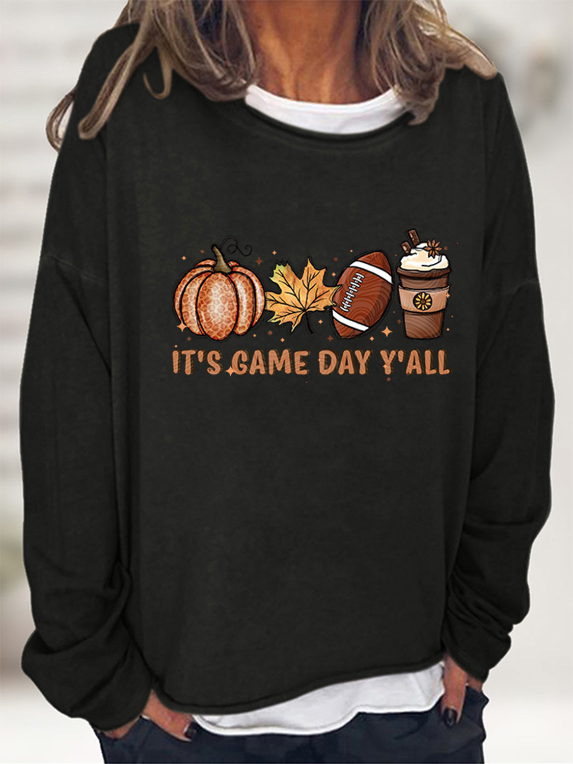 IT’S GAME DAY Y’ALL Graphic Sweatshirt - Black / S - T-Shirts - Shirts & Tops - 4 - 2024