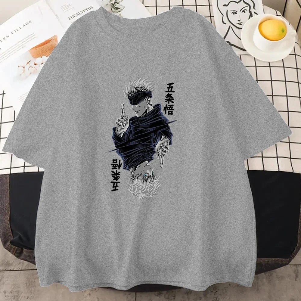 Jujutsu Kaisen Satoru Gojo Anime Print T-shirt - Gray / XL - T-Shirts - Shirts & Tops - 6 - 2024