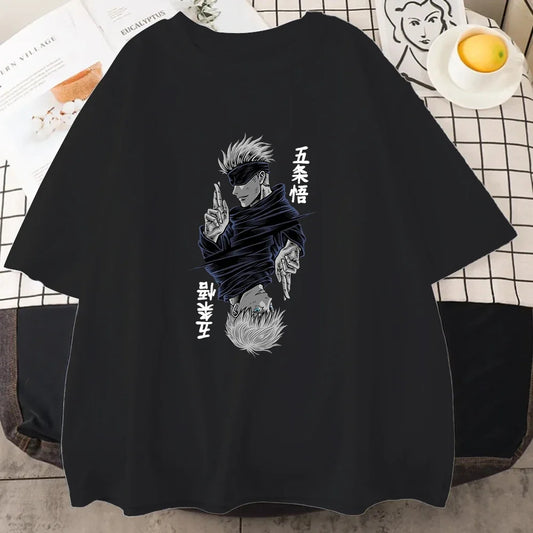 Jujutsu Kaisen Satoru Gojo Anime Print T-shirt - Black / M - T-Shirts - Shirts & Tops - 7 - 2024