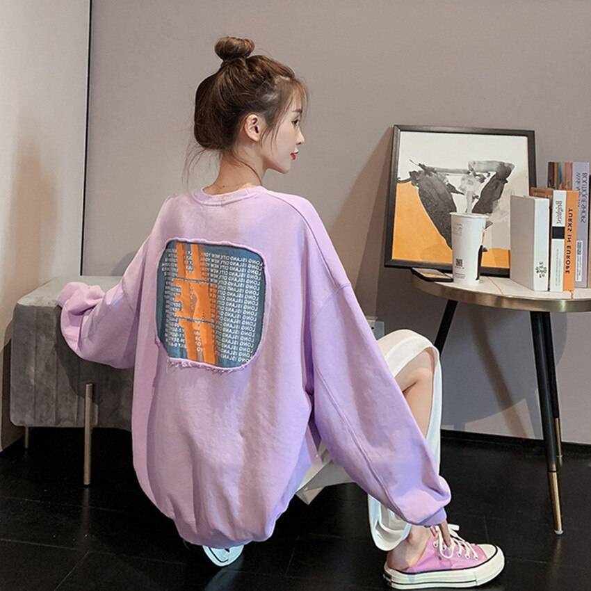 K-Pop Oversized Sweatshirt - Purple / XL - T-Shirts - Shirts & Tops - 17 - 2024