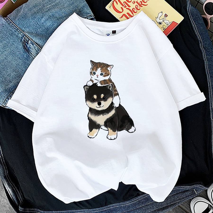 Kawaii Cat Graphic Tees - T-Shirts - Shirts & Tops - 12 - 2024
