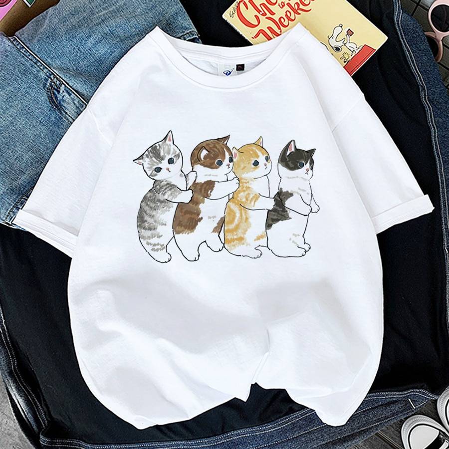 Kawaii Cat Graphic Tees - T-Shirts - Shirts & Tops - 14 - 2024