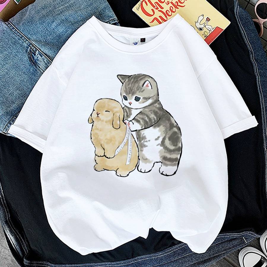 Kawaii Cat Graphic Tees - T-Shirts - Shirts & Tops - 16 - 2024