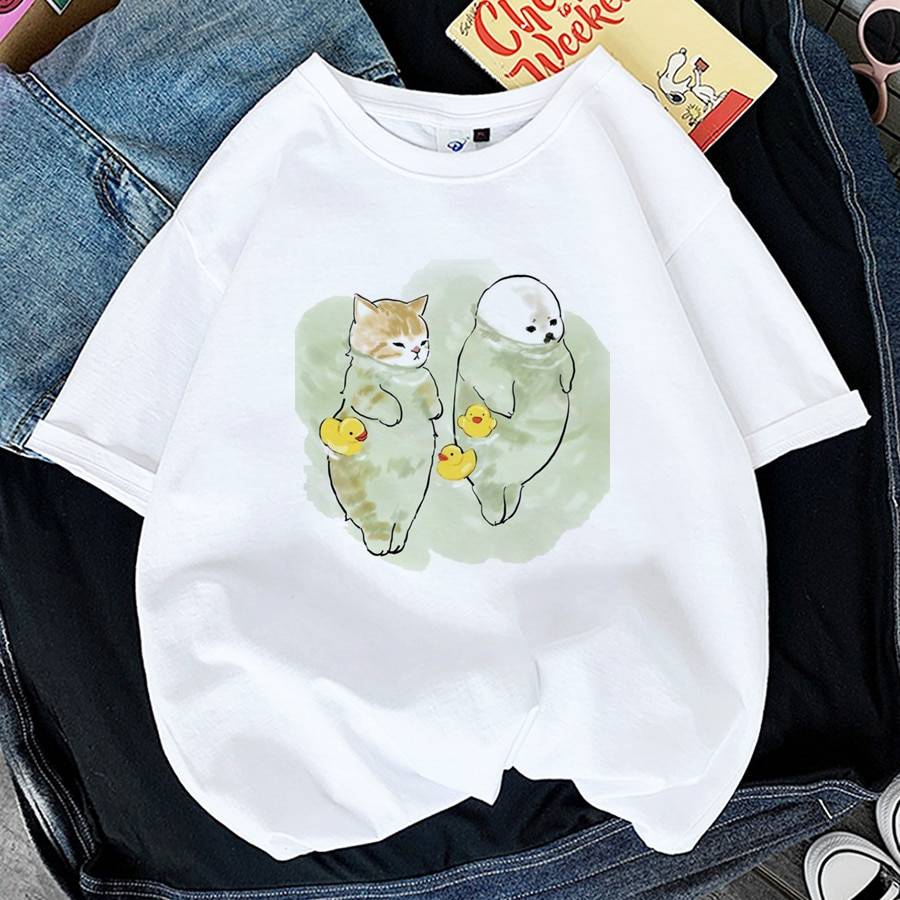 Kawaii Cat Graphic Tees - T-Shirts - Shirts & Tops - 18 - 2024