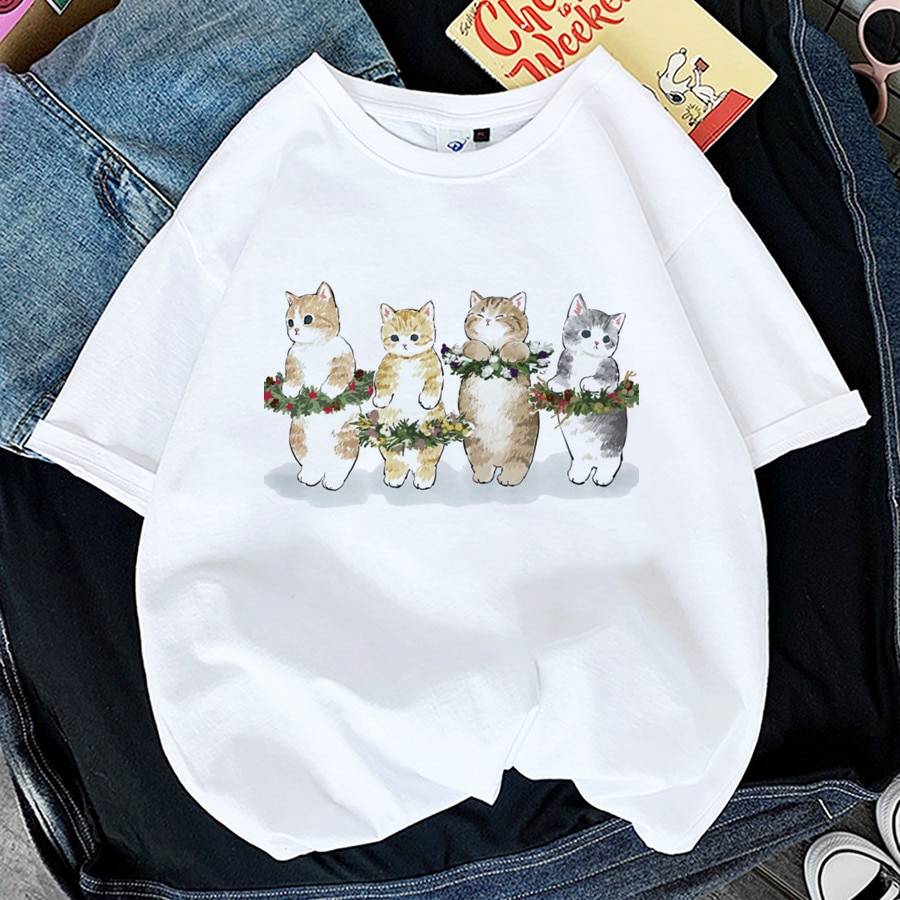 Kawaii Cat Graphic Tees - T-Shirts - Shirts & Tops - 20 - 2024