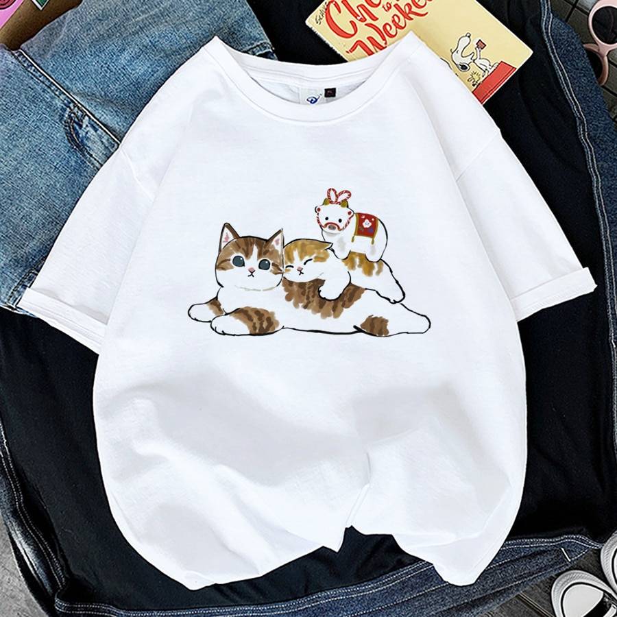 Kawaii Cat Graphic Tees - T-Shirts - Shirts & Tops - 23 - 2024