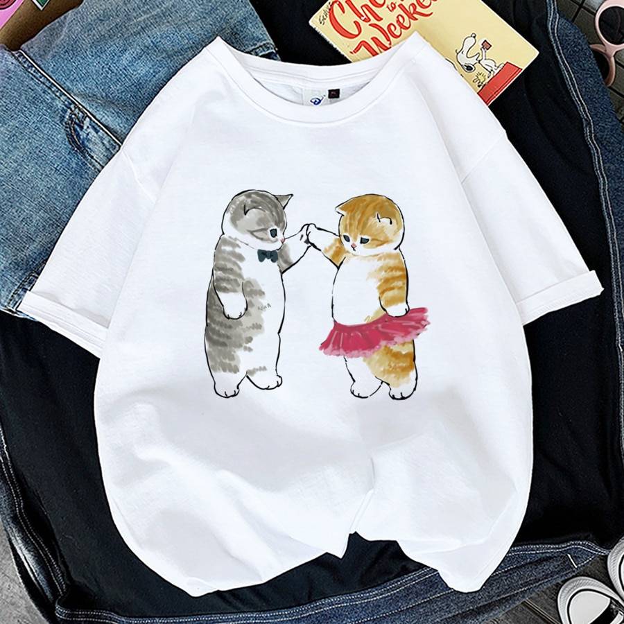 Kawaii Cat Graphic Tees - T-Shirts - Shirts & Tops - 24 - 2024