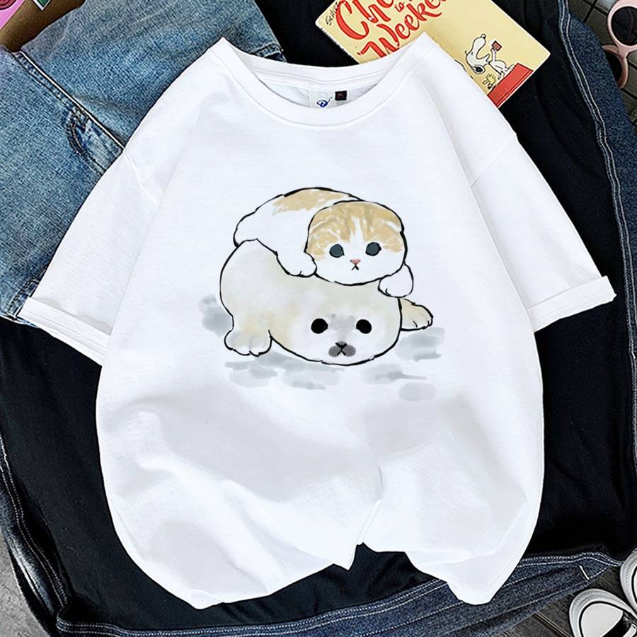 Kawaii Cat Graphic Tees - T-Shirts - Shirts & Tops - 25 - 2024