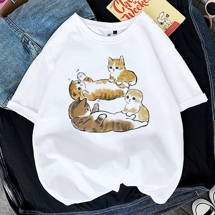 Kawaii Cat Graphic Tees - T-Shirts - Shirts & Tops - 28 - 2024