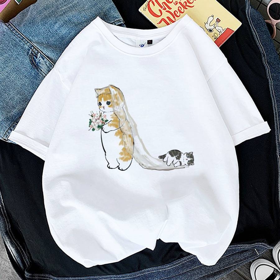 Kawaii Cat Graphic Tees - T-Shirts - Shirts & Tops - 30 - 2024