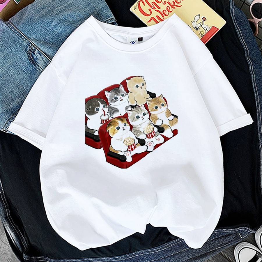 Kawaii Cat Graphic Tees - T-Shirts - Shirts & Tops - 5 - 2024
