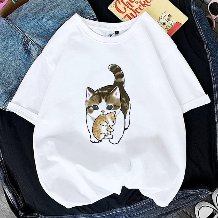 Kawaii Cat Graphic Tees - T-Shirts - Shirts & Tops - 6 - 2024