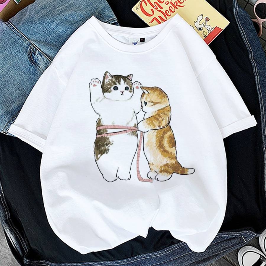 Kawaii Cat Graphic Tees - T-Shirts - Shirts & Tops - 9 - 2024