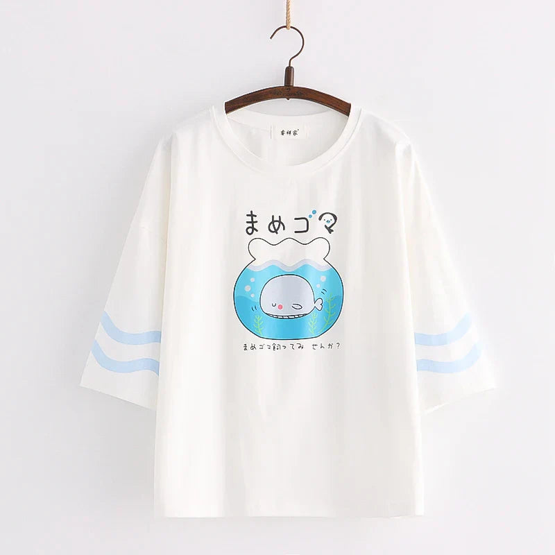 Kawaii Harajuku Summer T-shirt - white1 / One Size - T-Shirts - Shirts & Tops - 16 - 2024