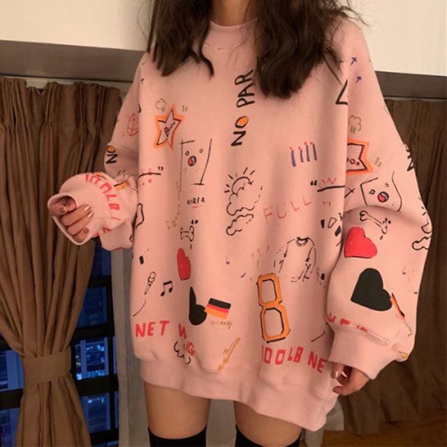 Kawaii Harajuku Sweatshirts - Pink / Asian size M - T-Shirts - Shirts & Tops - 17 - 2024